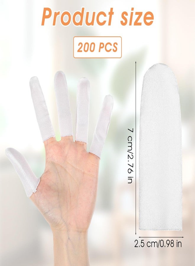 Elegaperma 200 Pcs Finger Gauze Sleeve,Cotton Finger Cots,White Fingers Sleeves Protectors for Injury,Comfortable Breathable Cloth Fingers Covers,Moisture Wicking - Image 2